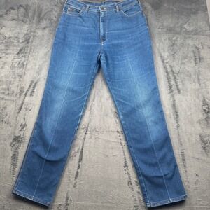 Braxton Stretch Jeans Mens 16 Tall Blue Denim Straight Leg High Rise Vintage